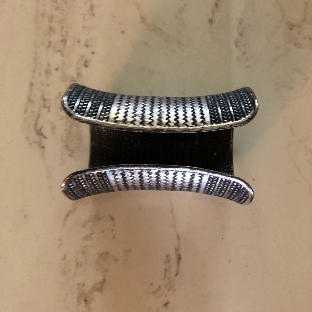 Silver Cuff Bracelet, Statement Bracelet - image 2
